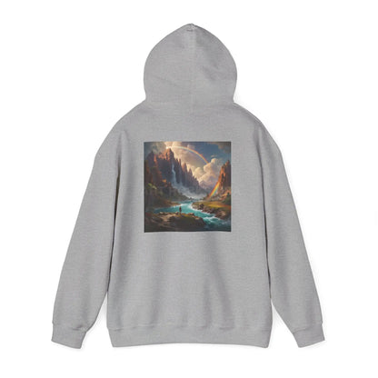Rainbow Waterfall Hoodie - Cozy Unisex Sweatshirt for Art Lovers Gift for Artists Nature Enthusiasts Casual Wear