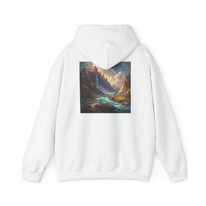 Rainbow Waterfall Hoodie - Cozy Unisex Sweatshirt for Art Lovers Gift for Artists Nature Enthusiasts Casual Wear