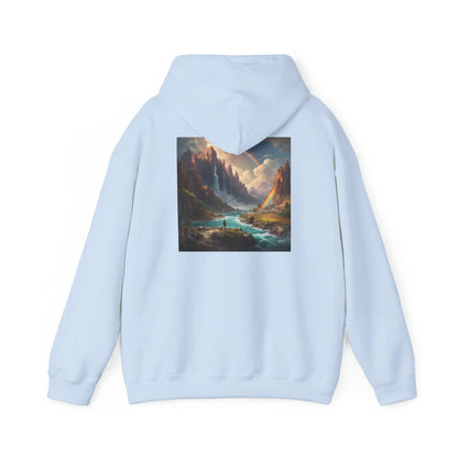 Rainbow Waterfall Hoodie - Cozy Unisex Sweatshirt for Art Lovers Gift for Artists Nature Enthusiasts Casual Wear