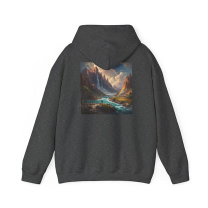 Rainbow Waterfall Hoodie - Cozy Unisex Sweatshirt for Art Lovers Gift for Artists Nature Enthusiasts Casual Wear