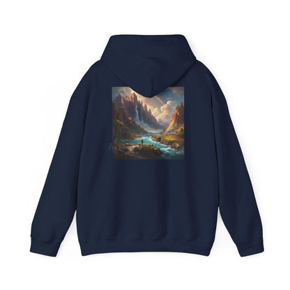 Rainbow Waterfall Hoodie - Cozy Unisex Sweatshirt for Art Lovers Gift for Artists Nature Enthusiasts Casual Wear