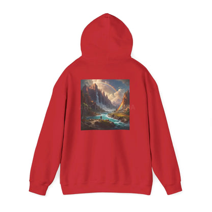 Rainbow Waterfall Hoodie - Cozy Unisex Sweatshirt for Art Lovers Gift for Artists Nature Enthusiasts Casual Wear