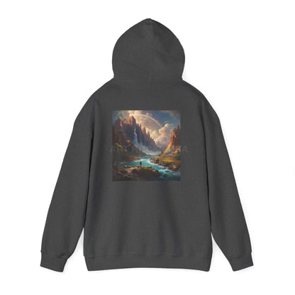 Rainbow Waterfall Hoodie - Cozy Unisex Sweatshirt for Art Lovers Gift for Artists Nature Enthusiasts Casual Wear