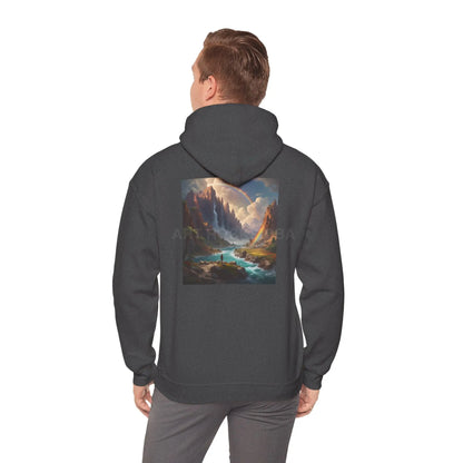 Rainbow Waterfall Hoodie - Cozy Unisex Sweatshirt for Art Lovers Gift for Artists Nature Enthusiasts Casual Wear