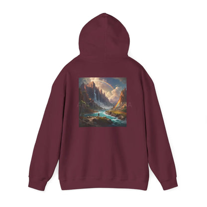 Rainbow Waterfall Hoodie - Cozy Unisex Sweatshirt for Art Lovers Gift for Artists Nature Enthusiasts Casual Wear