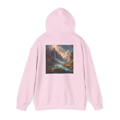 Rainbow Waterfall Hoodie - Cozy Unisex Sweatshirt for Art Lovers Gift for Artists Nature Enthusiasts Casual Wear