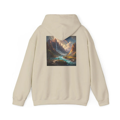 Rainbow Waterfall Hoodie - Cozy Unisex Sweatshirt for Art Lovers Gift for Artists Nature Enthusiasts Casual Wear