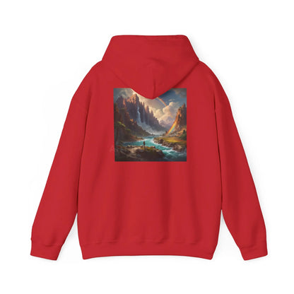 Rainbow Waterfall Hoodie - Cozy Unisex Sweatshirt for Art Lovers Gift for Artists Nature Enthusiasts Casual Wear