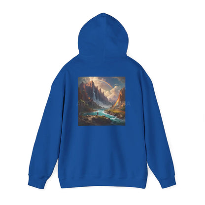Rainbow Waterfall Hoodie - Cozy Unisex Sweatshirt for Art Lovers Gift for Artists Nature Enthusiasts Casual Wear