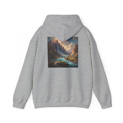 Rainbow Waterfall Hoodie - Cozy Unisex Sweatshirt for Art Lovers Gift for Artists Nature Enthusiasts Casual Wear