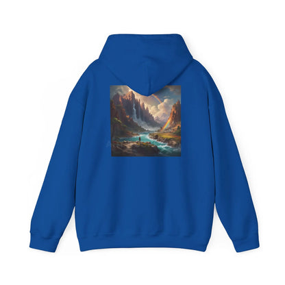 Rainbow Waterfall Hoodie - Cozy Unisex Sweatshirt for Art Lovers Gift for Artists Nature Enthusiasts Casual Wear