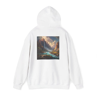 Rainbow Waterfall Hoodie - Cozy Unisex Sweatshirt for Art Lovers Gift for Artists Nature Enthusiasts Casual Wear