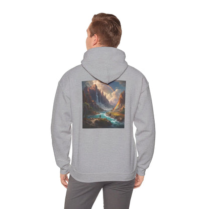 Rainbow Waterfall Hoodie - Cozy Unisex Sweatshirt for Art Lovers Gift for Artists Nature Enthusiasts Casual Wear