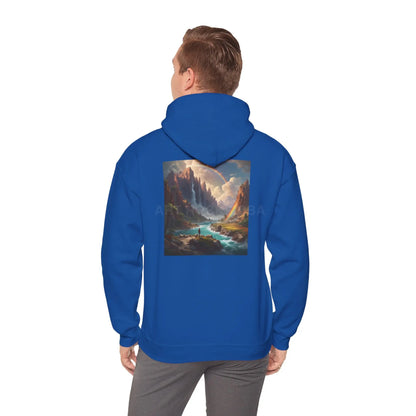 Rainbow Waterfall Hoodie - Cozy Unisex Sweatshirt for Art Lovers Gift for Artists Nature Enthusiasts Casual Wear