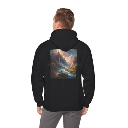 Rainbow Waterfall Hoodie - Cozy Unisex Sweatshirt for Art Lovers Gift for Artists Nature Enthusiasts Casual Wear