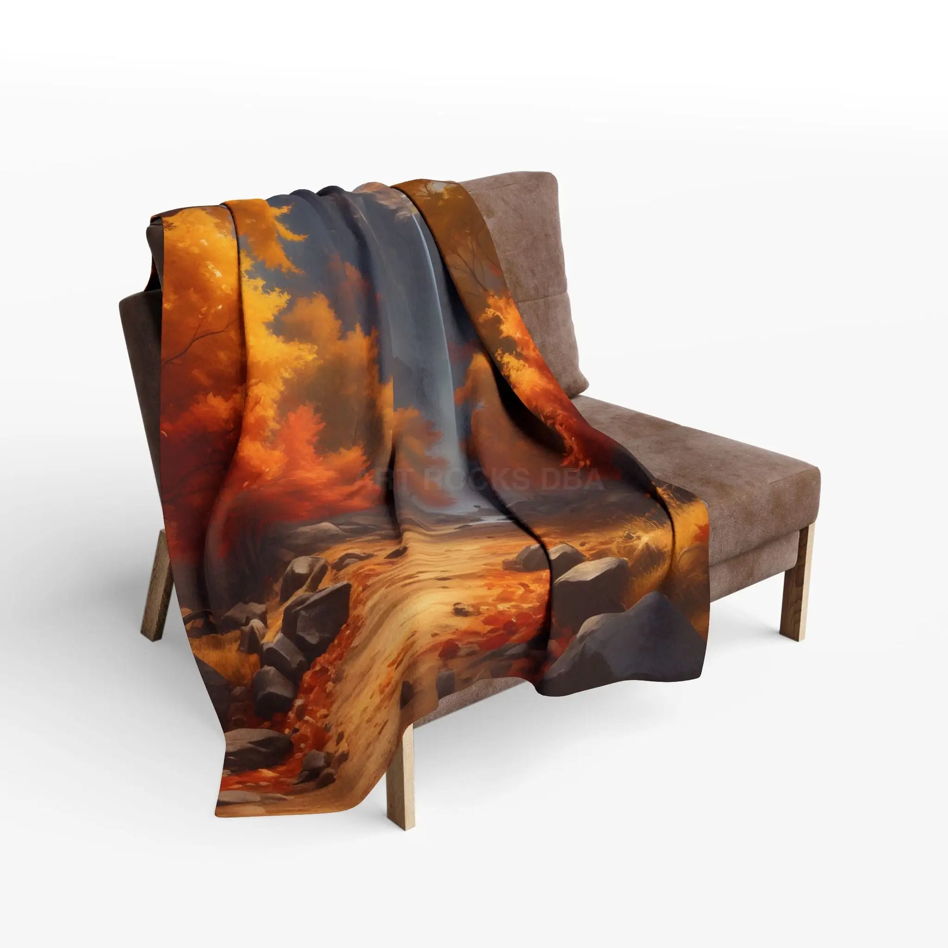 Red and Orange Autumn Leaves Fleece Blanket Warm Throw for Fall Decor Gift for Nature Lovers Hiking Enthusiasts Cozy