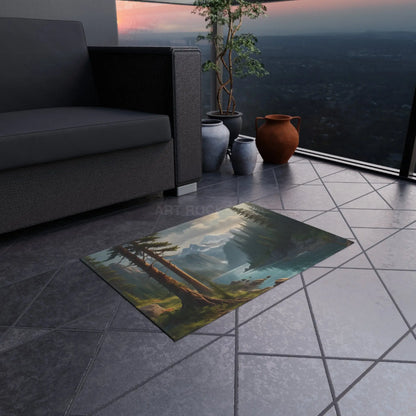 River in The Mountains Outdoor Rug Bohemian Rug Outdoor Décor Patio Mat Camping Accessory Camping Rug Nature Home Decor