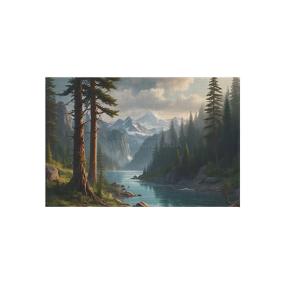 River in The Mountains Outdoor Rug Bohemian Rug Outdoor Décor Patio Mat Camping Accessory Camping Rug Nature Home Decor