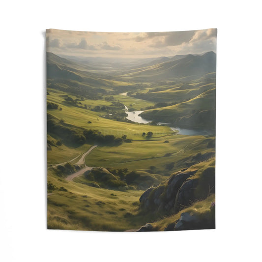 Rolling Hills Tapestry Nature Wall Art Home Decor Boho Wall Hanging Gift for Nature Lovers Cozy Room Decoration - 50’’