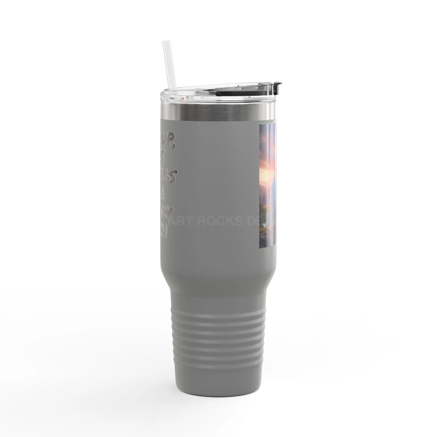 Romantic Ghosts Insulated Travel Mug 40oz - Adventure Awaits Perfect for Road Trips Coffee Lovers Unique Gift Idea