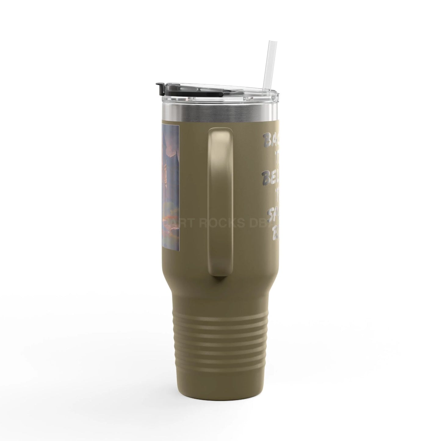 Romantic Ghosts Insulated Travel Mug 40oz - Adventure Awaits Perfect for Road Trips Coffee Lovers Unique Gift Idea