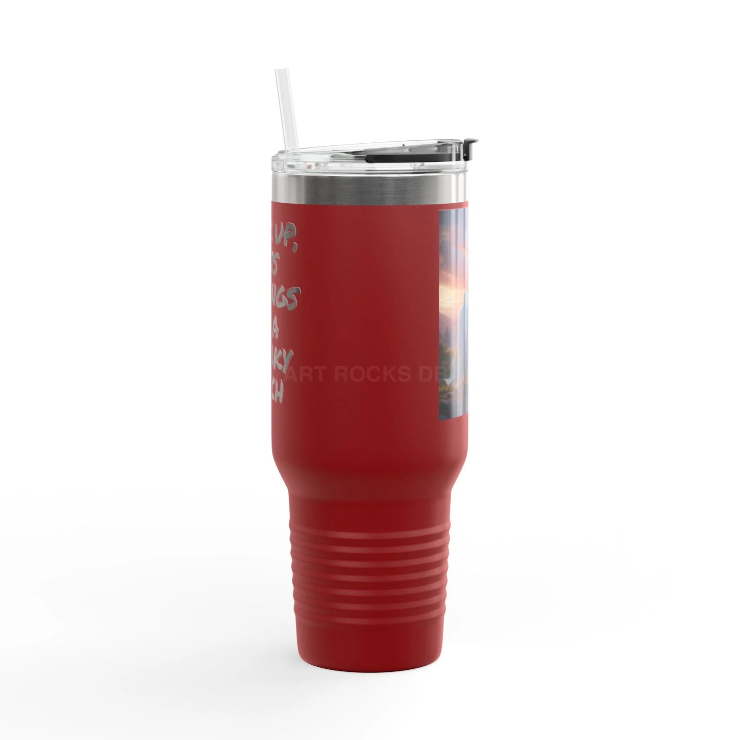 Romantic Ghosts Insulated Travel Mug 40oz - Adventure Awaits Perfect for Road Trips Coffee Lovers Unique Gift Idea