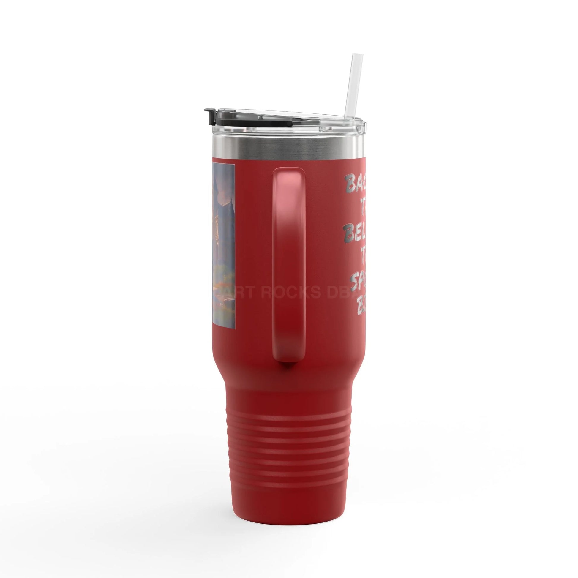 Romantic Ghosts Insulated Travel Mug 40oz - Adventure Awaits Perfect for Road Trips Coffee Lovers Unique Gift Idea