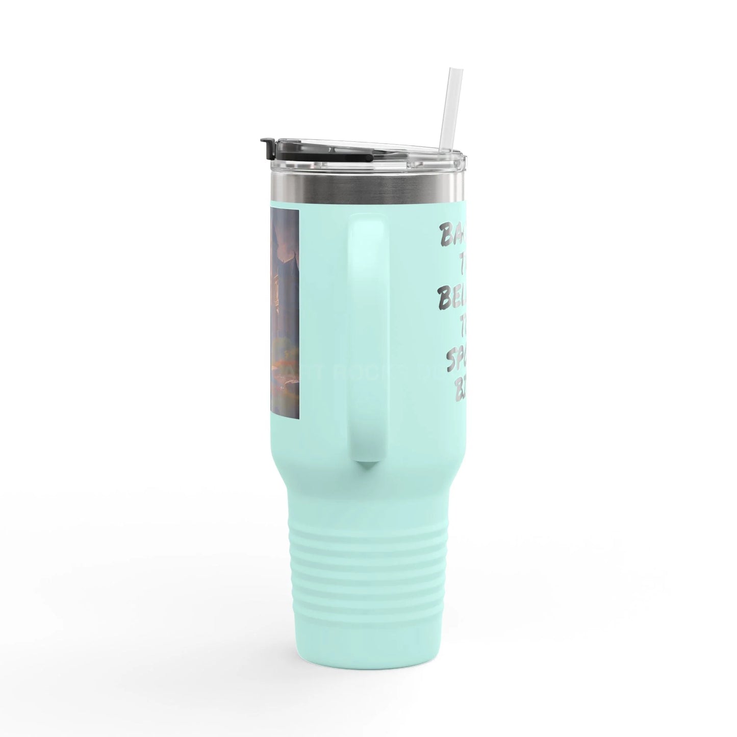 Romantic Ghosts Insulated Travel Mug 40oz - Adventure Awaits Perfect for Road Trips Coffee Lovers Unique Gift Idea