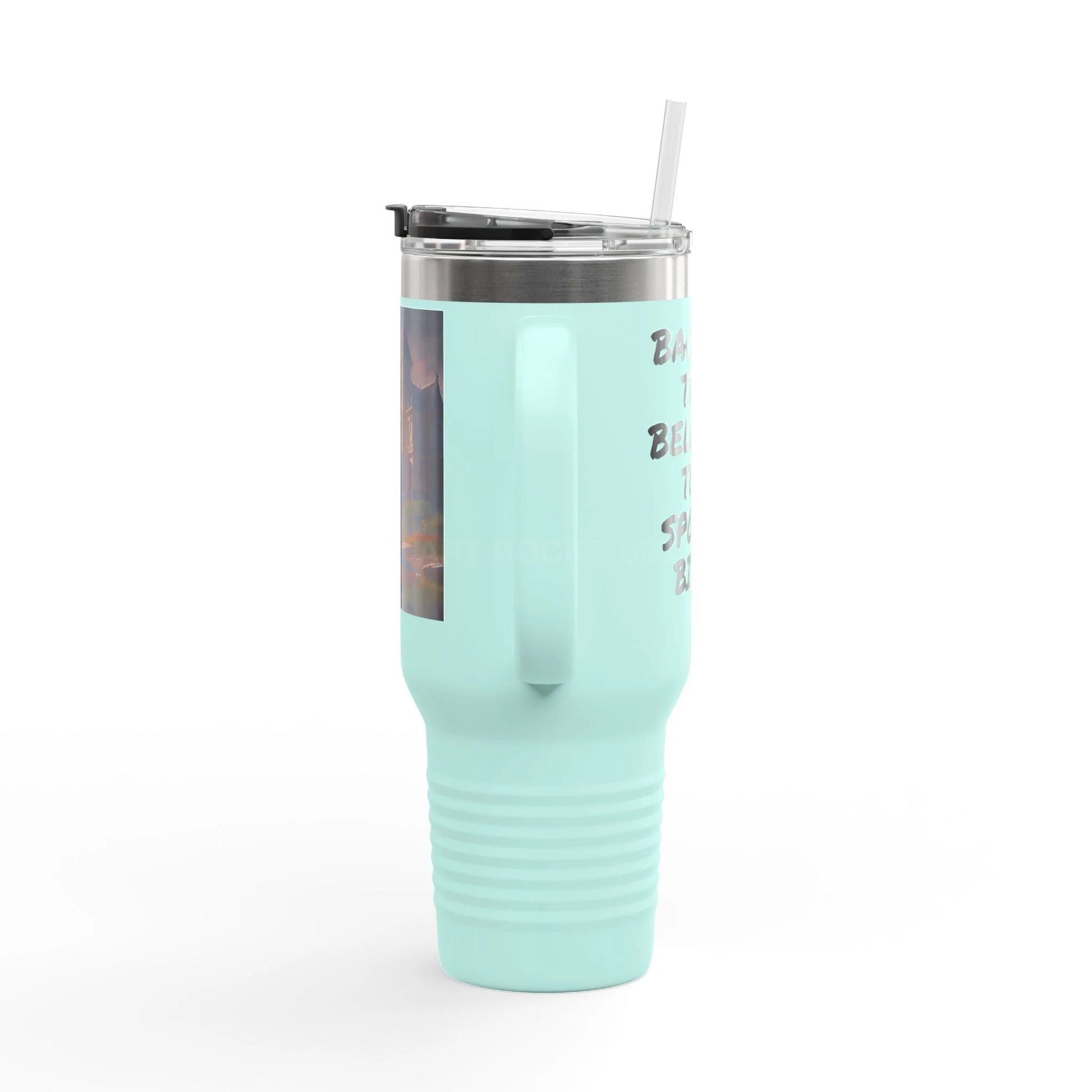 Romantic Ghosts Insulated Travel Mug 40oz - Adventure Awaits Perfect for Road Trips Coffee Lovers Unique Gift Idea