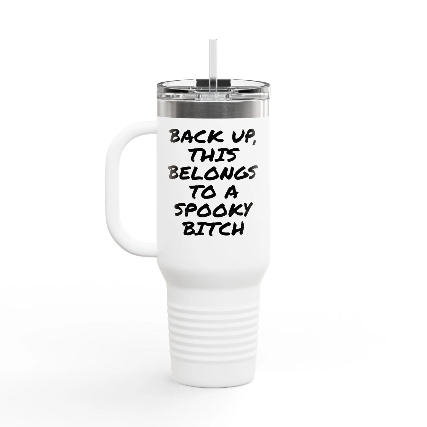 Romantic Ghosts Insulated Travel Mug 40oz - Adventure Awaits Perfect for Road Trips Coffee Lovers Unique Gift Idea