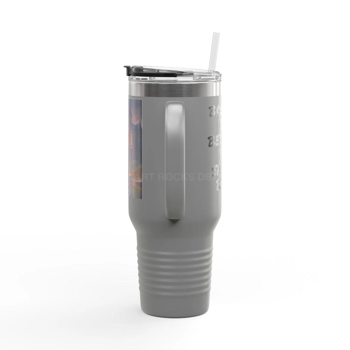 Romantic Ghosts Insulated Travel Mug 40oz - Adventure Awaits Perfect for Road Trips Coffee Lovers Unique Gift Idea