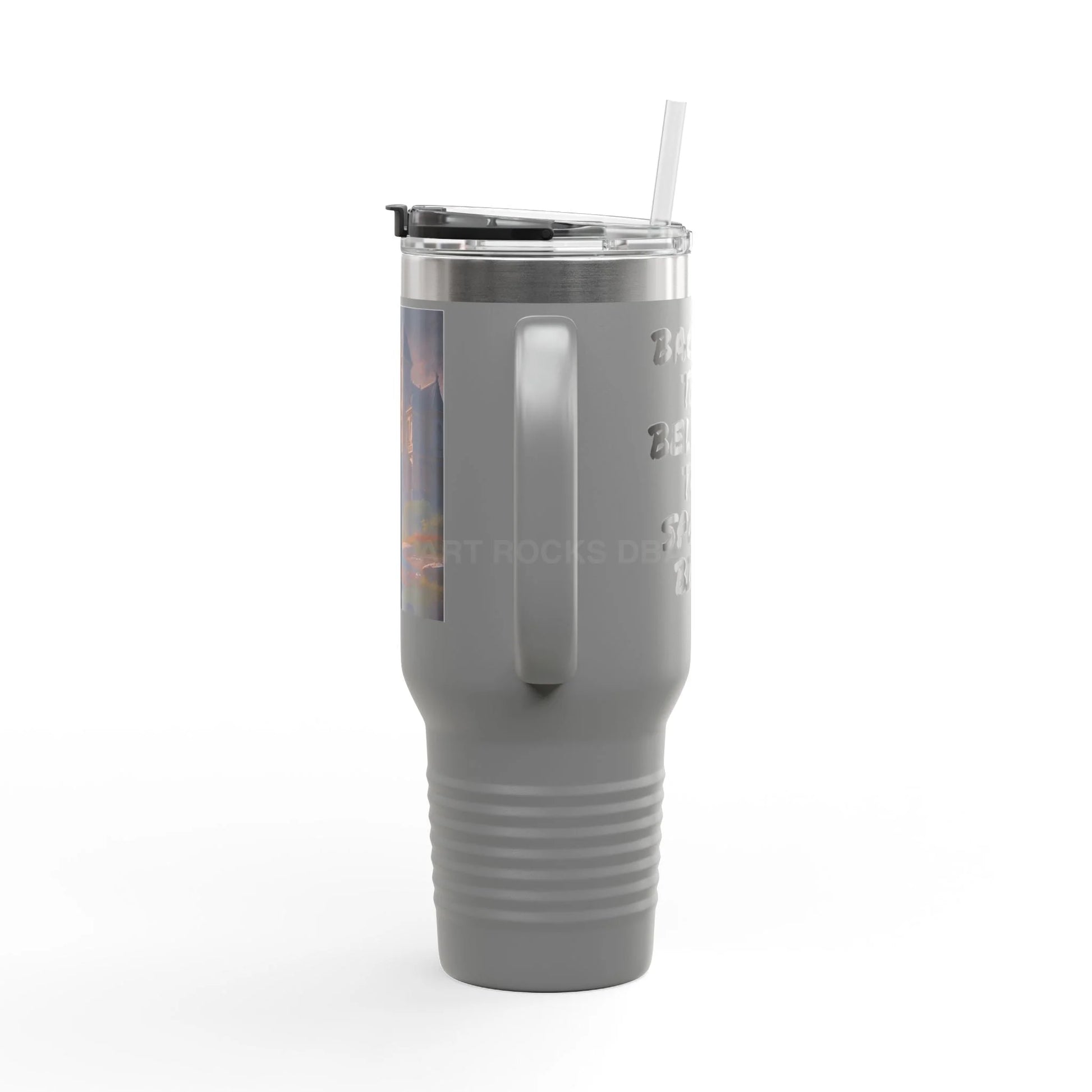 Romantic Ghosts Insulated Travel Mug 40oz - Adventure Awaits Perfect for Road Trips Coffee Lovers Unique Gift Idea