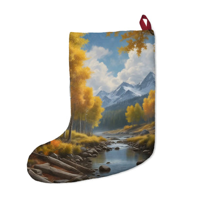 Scenic Aspen Creek Christmas Stocking - One size - Home Decor
