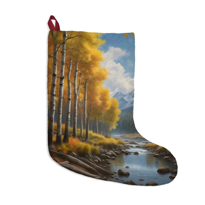 Scenic Aspen Creek Christmas Stocking - One size - Home Decor