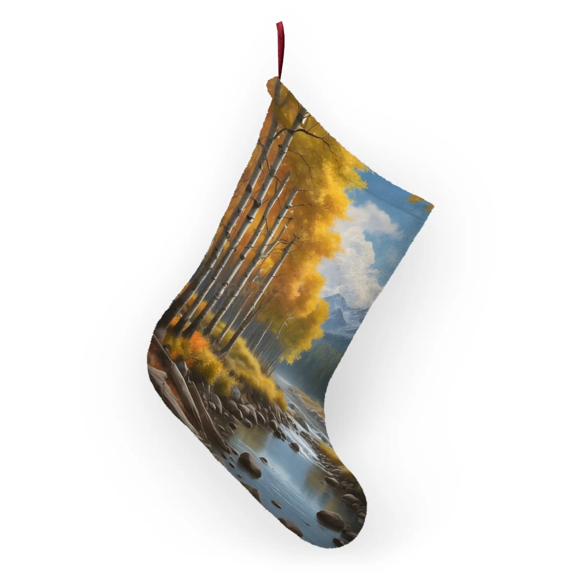 Scenic Aspen Creek Christmas Stocking - One size - Home Decor
