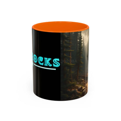 Scenic Forest Canyon Coffee Mug — Nature Landscape Accent Mug (11/15oz) - 11oz / Orange - Mug