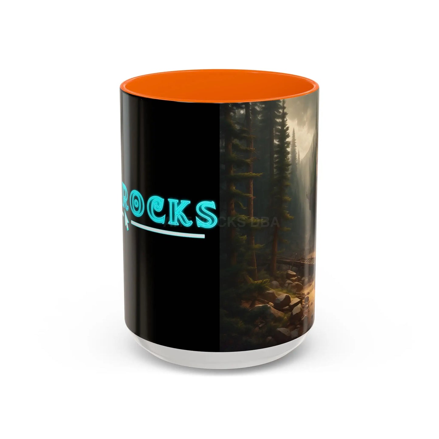 Scenic Forest Canyon Coffee Mug — Nature Landscape Accent Mug (11/15oz) - 15oz / Orange - Mug