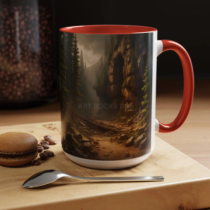 Scenic Forest Canyon Coffee Mug — Nature Landscape Accent Mug (11/15oz) - Mug