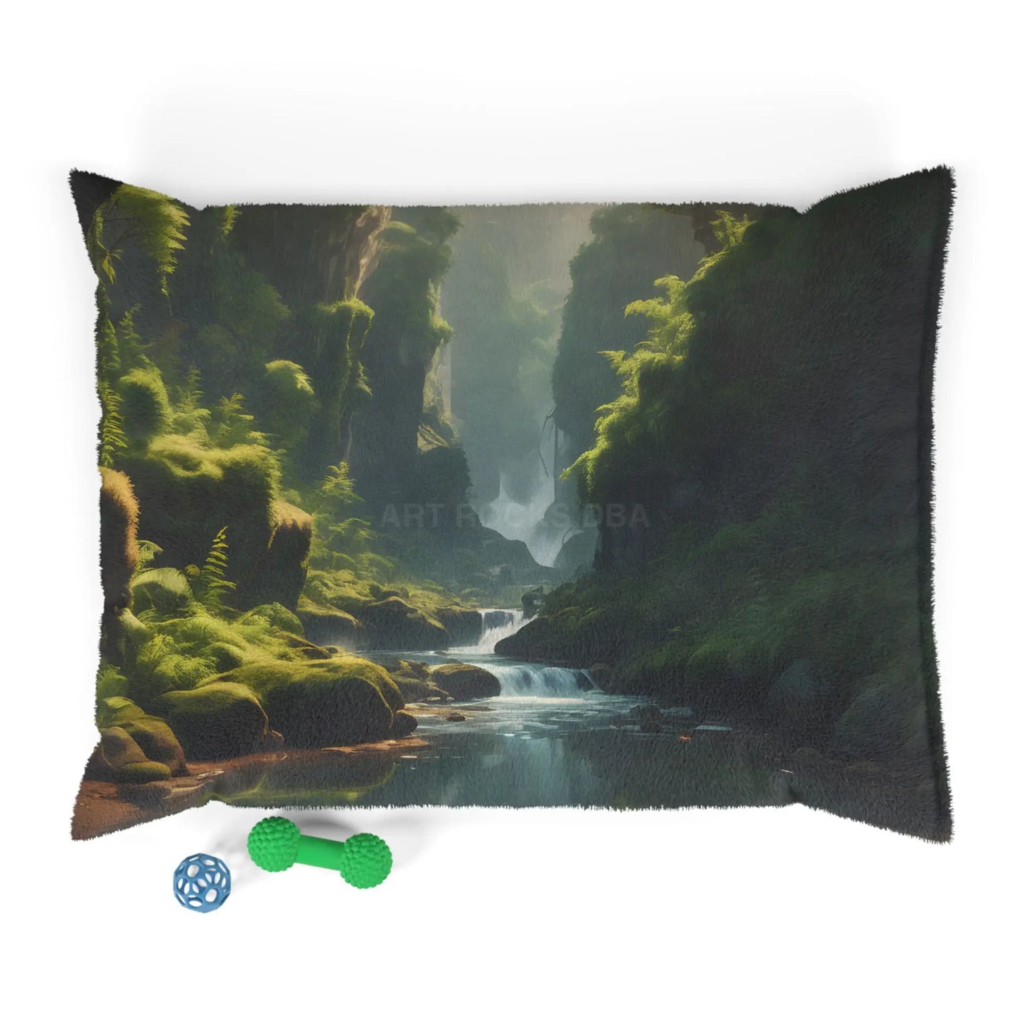 Scenic Forest Stream Pet Bed - 40’’ × 30’’ - Pets