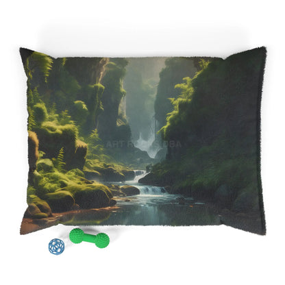 Scenic Forest Stream Pet Bed - 40’’ × 30’’ - Pets