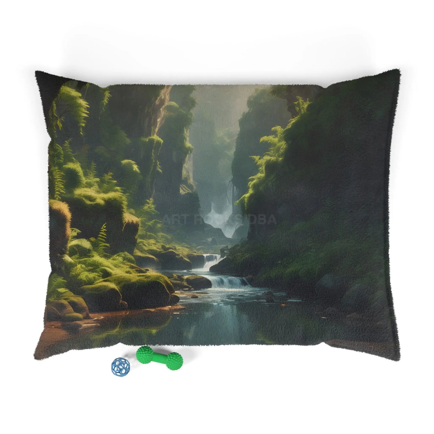 Scenic Forest Stream Pet Bed - 50’’ × 40’’ - Pets