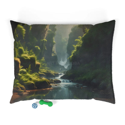 Scenic Forest Stream Pet Bed - 50’’ × 40’’ - Pets
