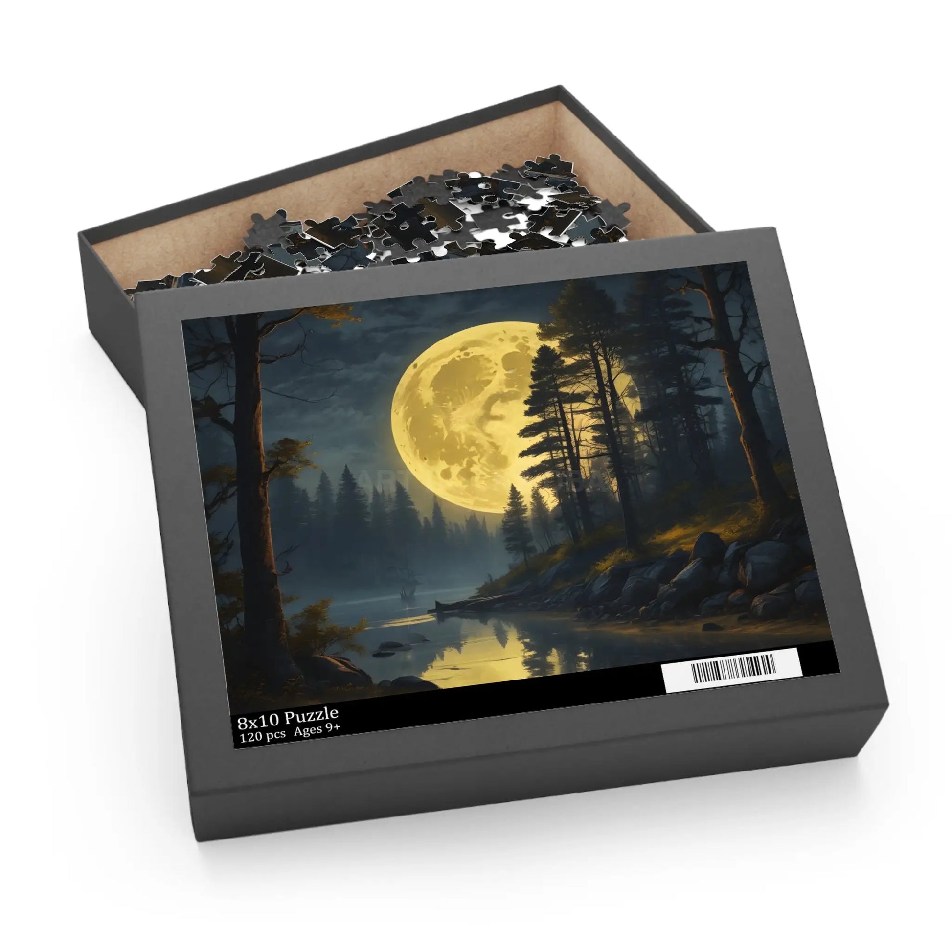 Scenic Full Moon Night Jigsaw- (120/252/500 pcs) - 10’’ × 8’’ (120 pcs) - Puzzle