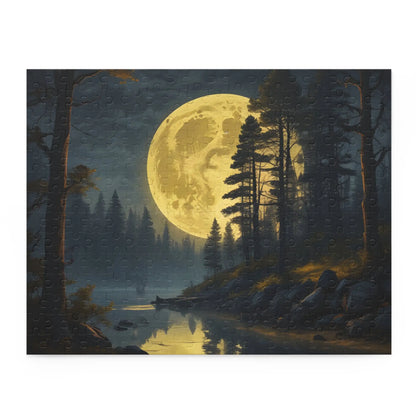 Scenic Full Moon Night Jigsaw- (120/252/500 pcs) - 14’’ × 11’’ (252 pcs) - Puzzle