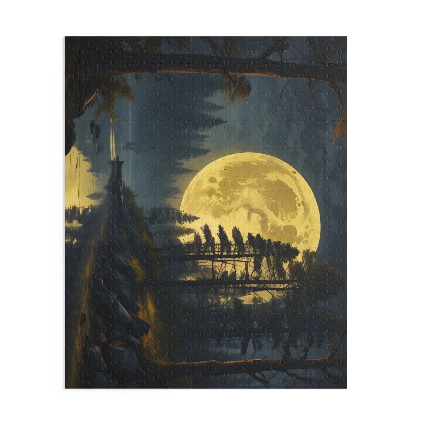 Scenic Full Moon Night Jigsaw- (120/252/500 pcs) - Puzzle