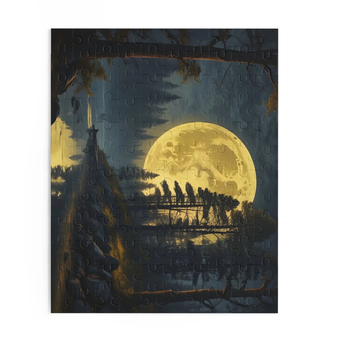 Scenic Full Moon Night Jigsaw- (120/252/500 pcs) - Puzzle