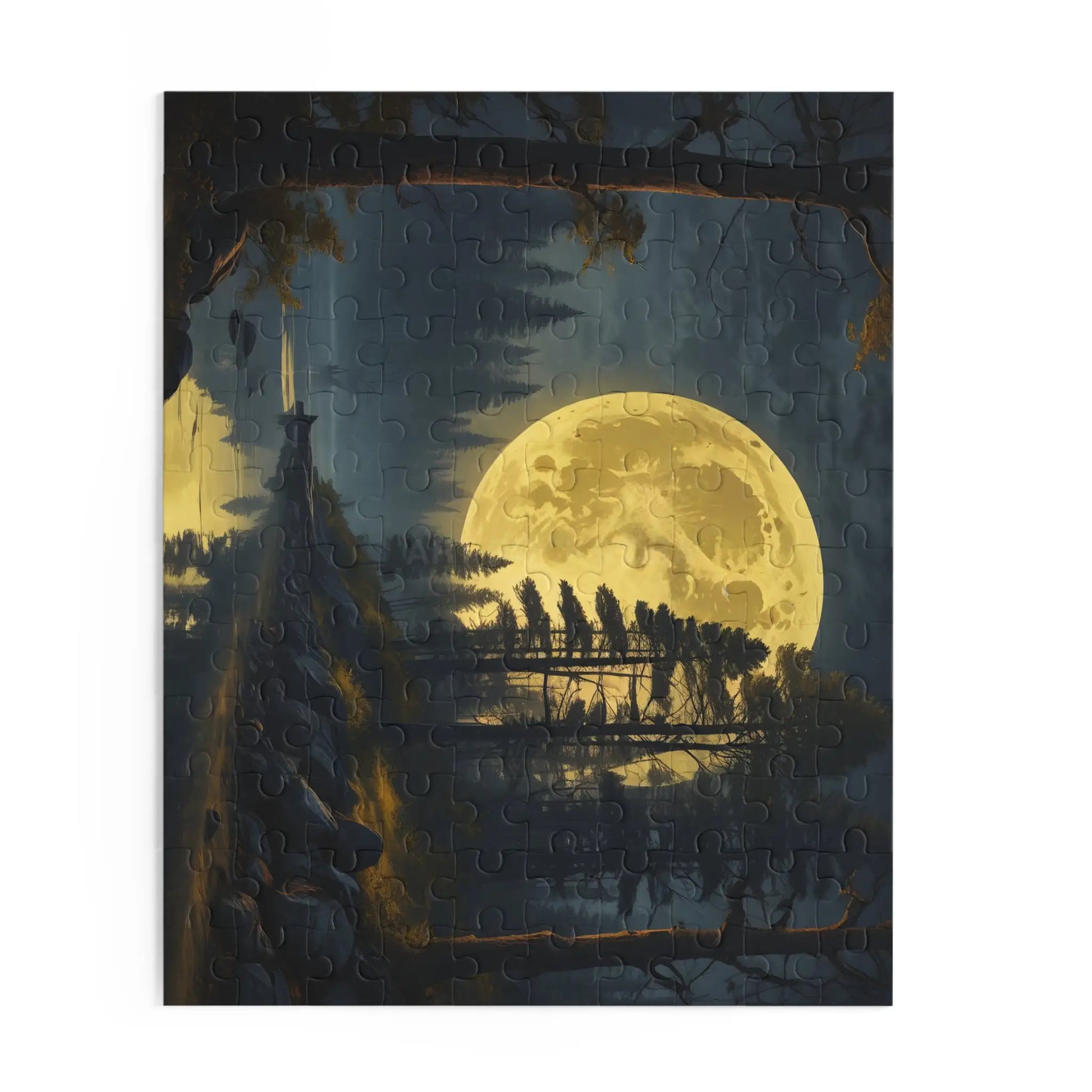 Scenic Full Moon Night Jigsaw- (120/252/500 pcs) - Puzzle