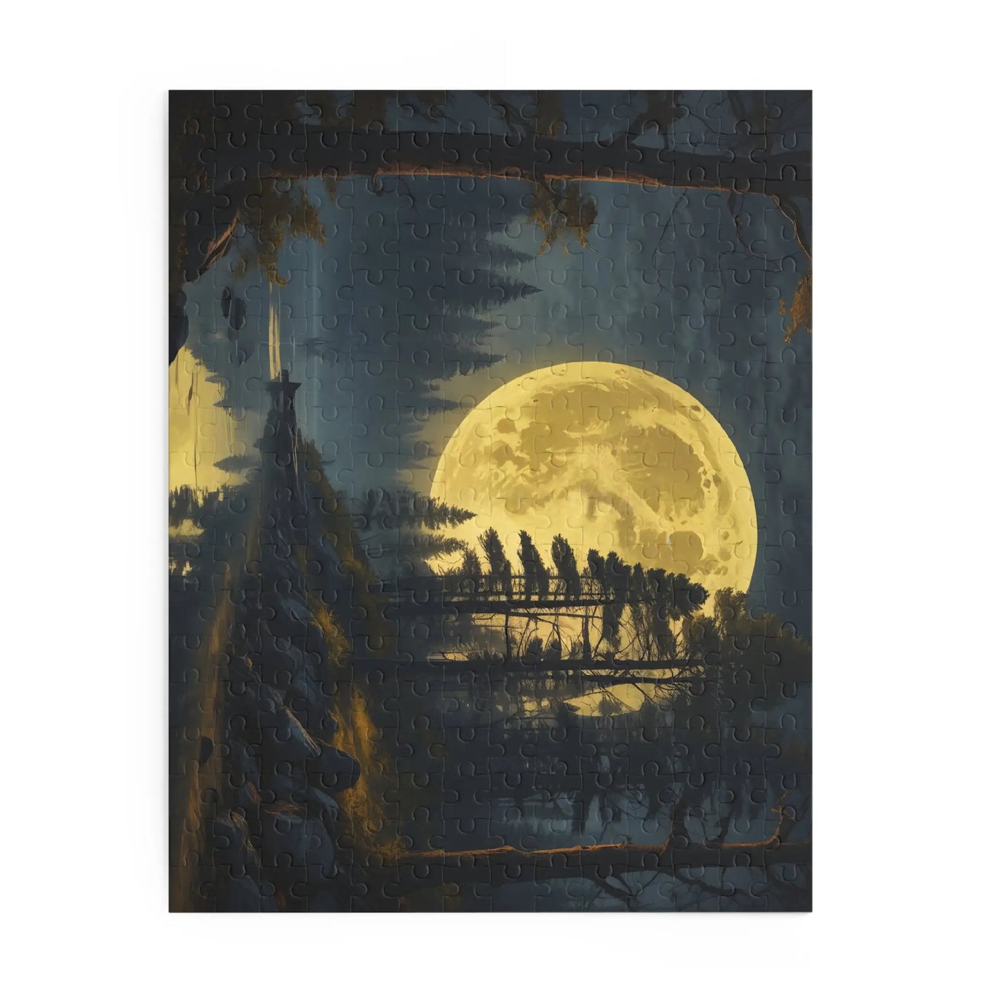 Scenic Full Moon Night Jigsaw- (120/252/500 pcs) - Puzzle
