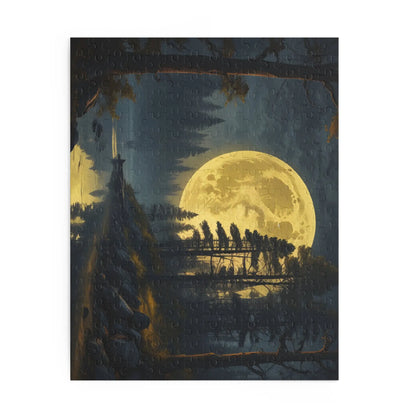Scenic Full Moon Night Jigsaw- (120/252/500 pcs) - Puzzle