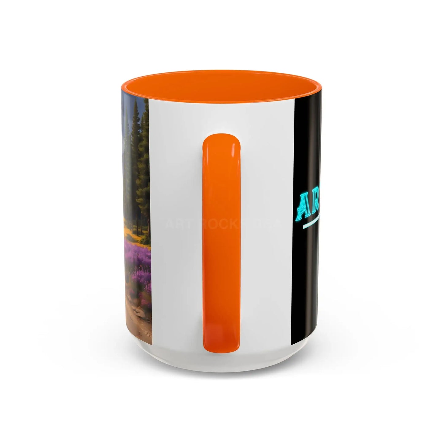 Scenic Lavender Meadow Coffee Mug — Mountain Landscape Accent Mug - Mug